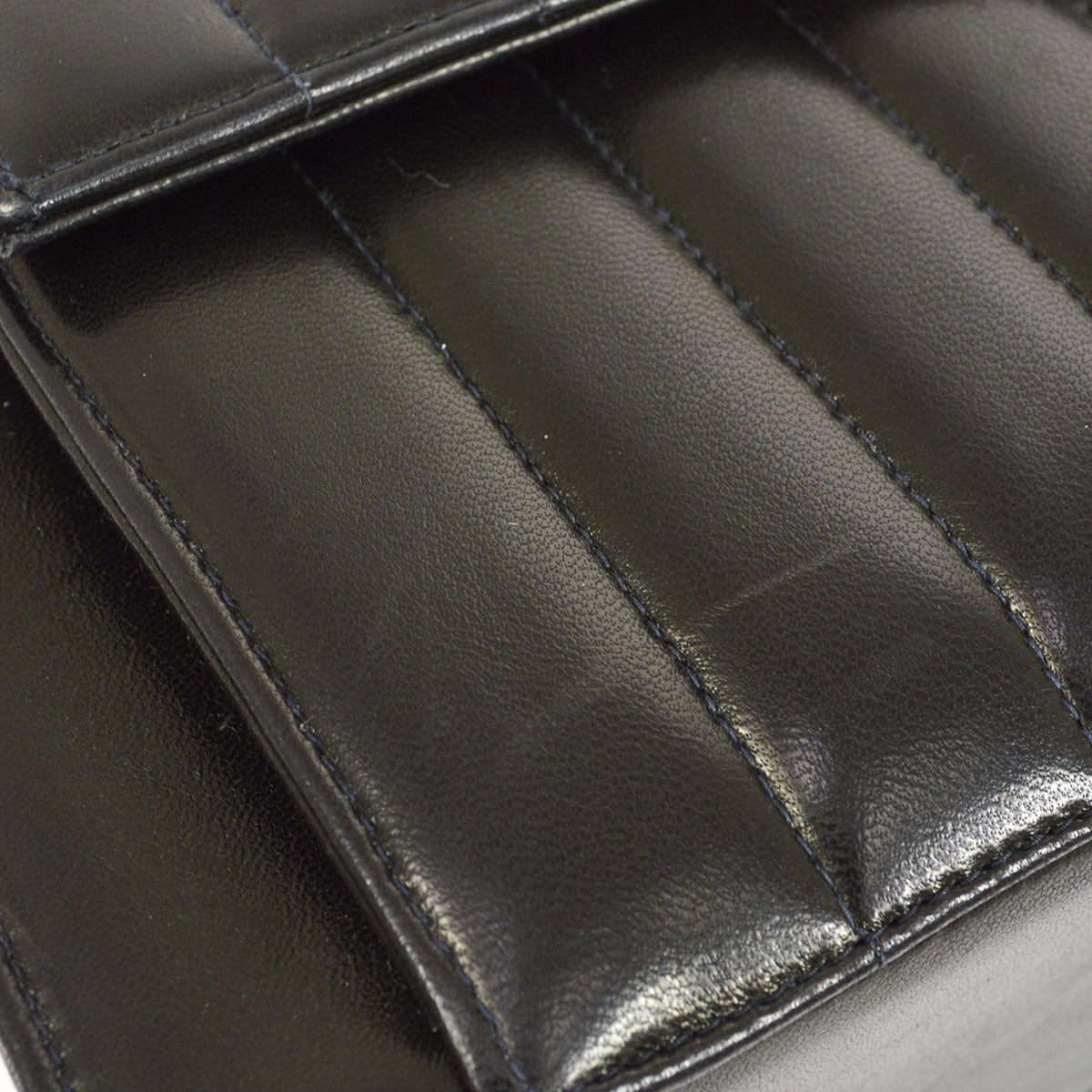 CHANEL 1991-1994 Black Lambskin Vertical Flap Bag Small