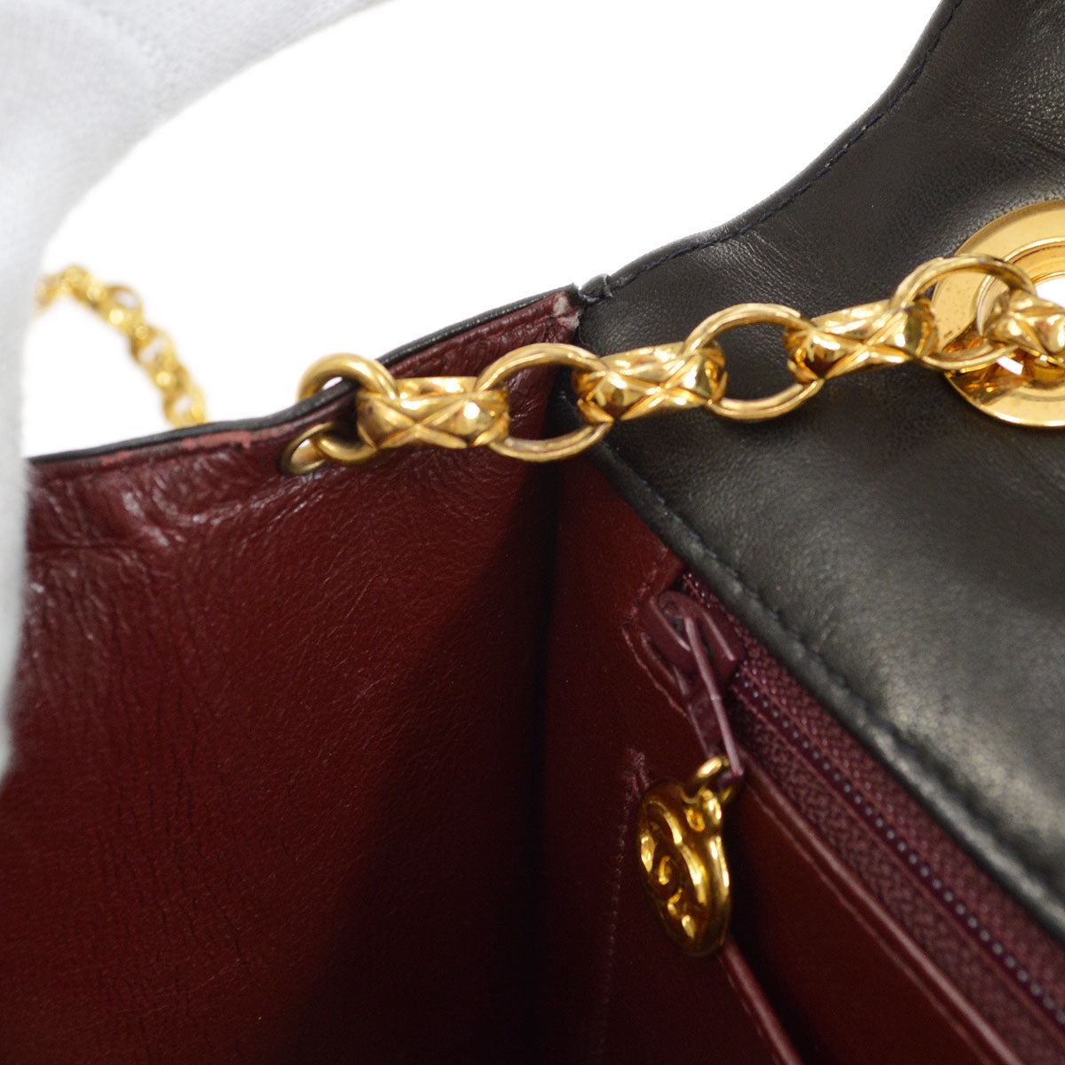 CHANEL 1991-1994 Black Lambskin Vertical Flap Bag Small