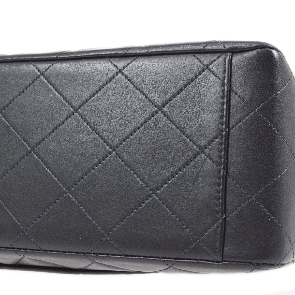 CHANEL 1995 Black Lambskin Classic Flap Maxi