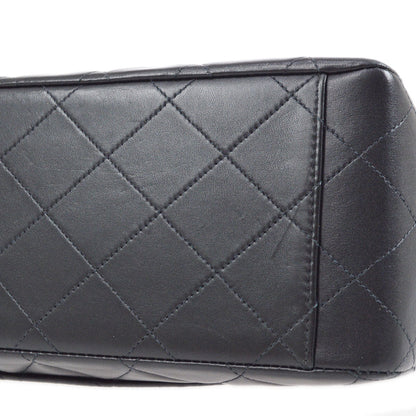 CHANEL 1995 Black Lambskin Classic Flap Maxi