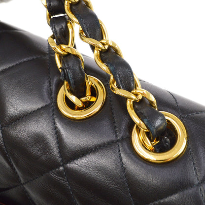 CHANEL 1995 Black Lambskin Classic Flap Maxi
