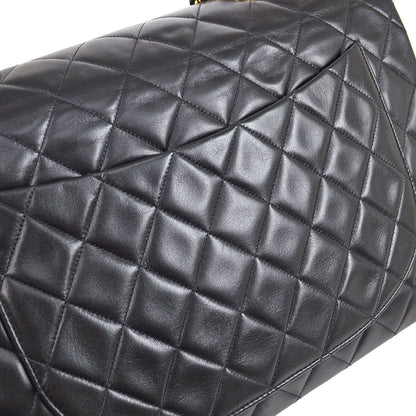 CHANEL 1995 Black Lambskin Classic Flap Maxi