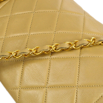 CHANEL 1989-1991 Beige Lambskin Diana Flap Small