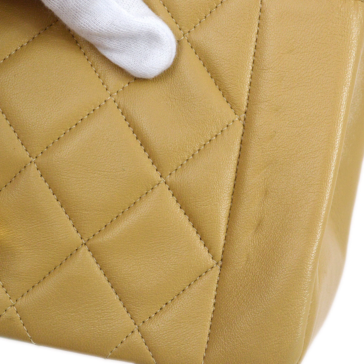 CHANEL 1989-1991 Beige Lambskin Diana Flap Small