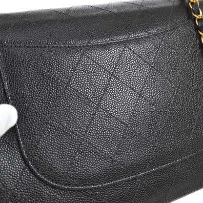 CHANEL 1998 Classic Flap Sellier Jumbo Black Caviar