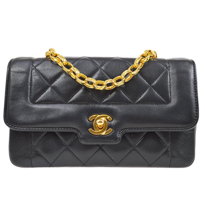 CHANEL 1991-1994 Border Flap Mini Black Lambskin