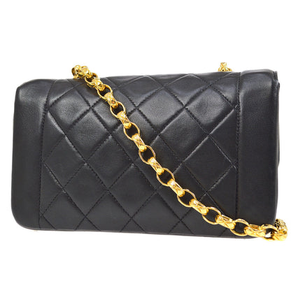 CHANEL 1991-1994 Border Flap Mini Black Lambskin