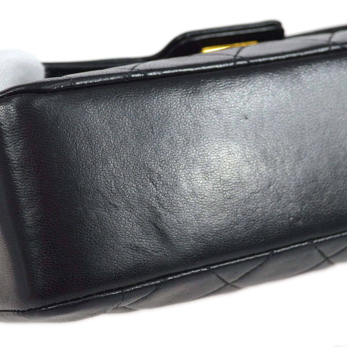 CHANEL 1991-1994 Border Flap Mini Black Lambskin