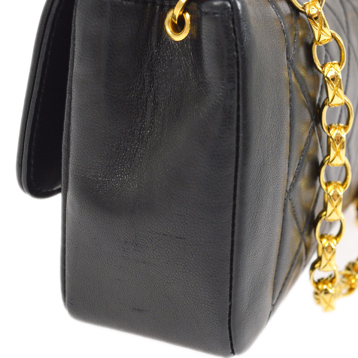 CHANEL 1991-1994 Border Flap Mini Black Lambskin