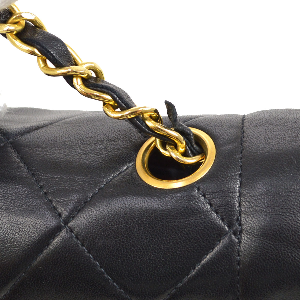 CHANEL 1991-1994 Black Lambskin Diana Flap Small