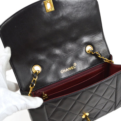 CHANEL 1991-1994 Black Lambskin Diana Flap Small