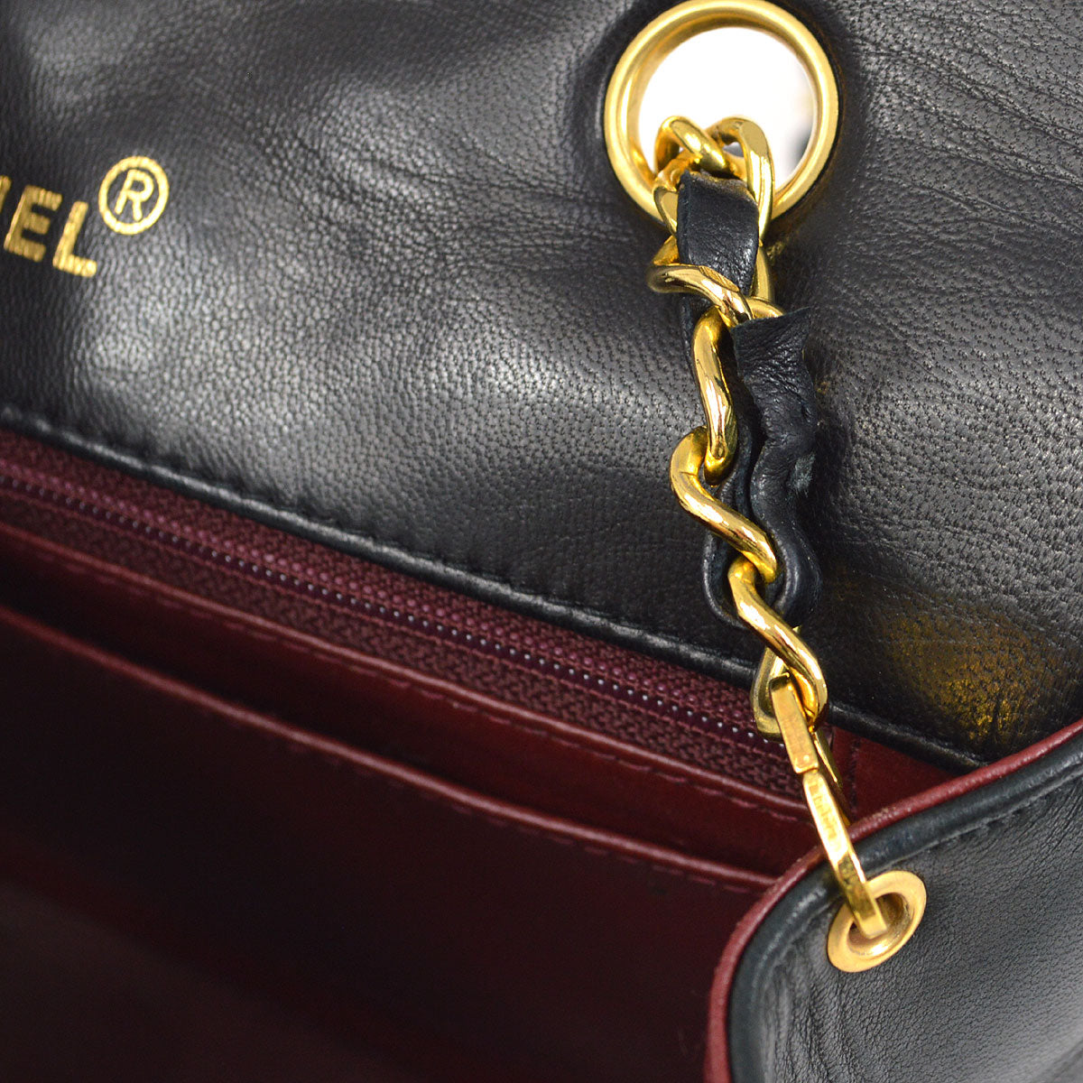 CHANEL 1991-1994 Black Lambskin Diana Flap Small