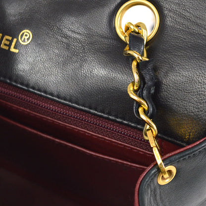 CHANEL 1991-1994 Black Lambskin Diana Flap Small