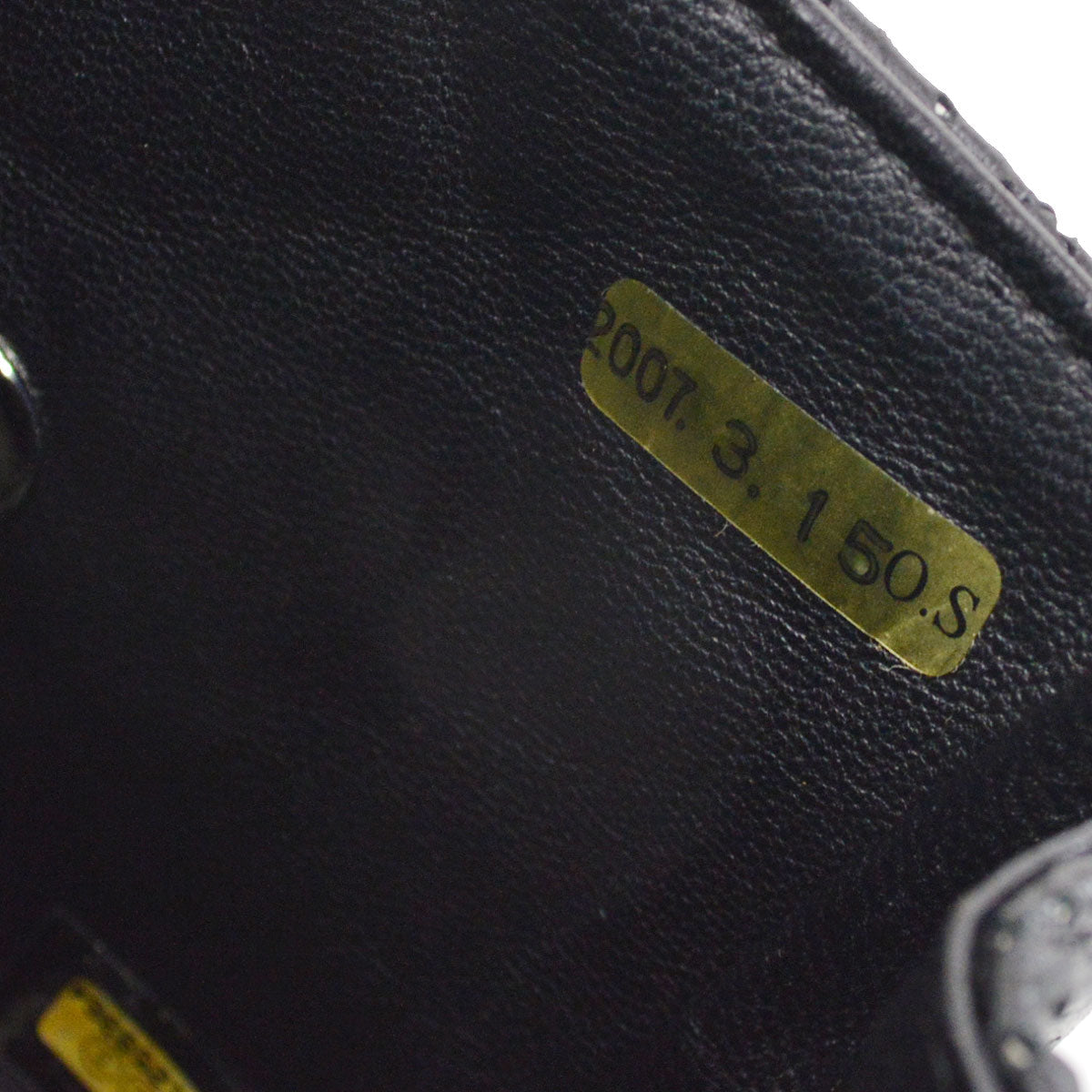 CHANEL 2007 Black Lambskin Perforated Classic Flap Micro