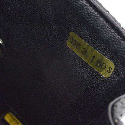 CHANEL 2007 Black Lambskin Perforated Classic Flap Micro