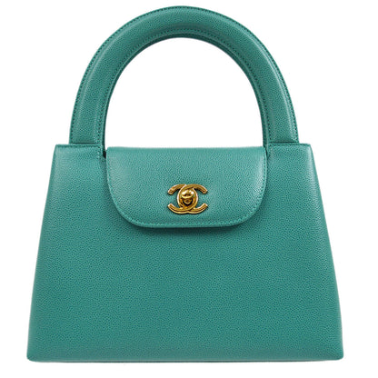CHANEL 1998 Blue Caviar Handbag Small