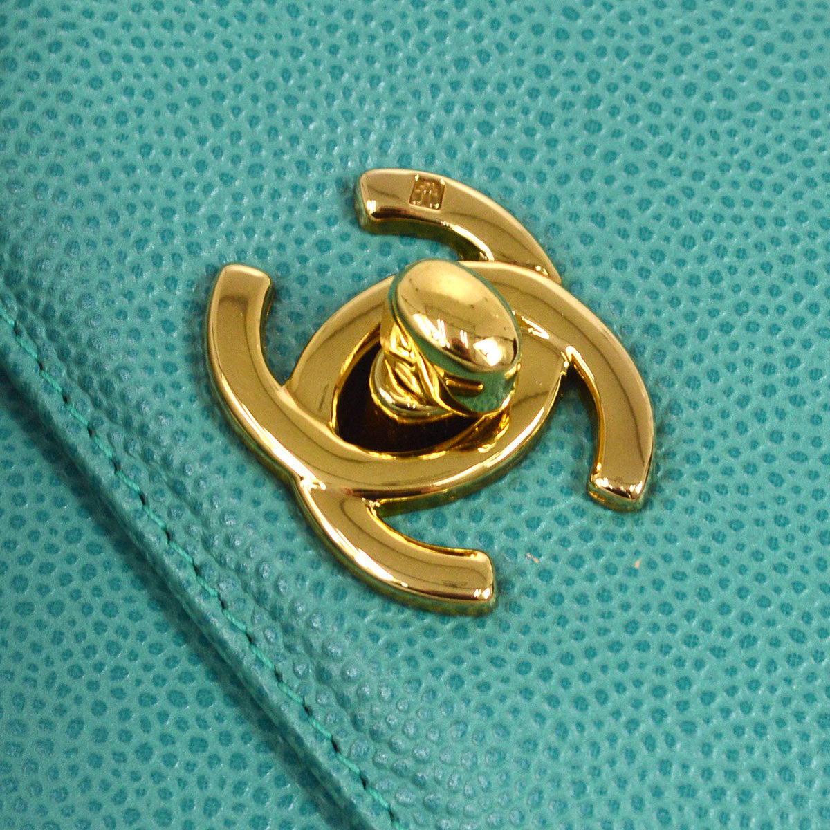 CHANEL 1998 Blue Caviar Handbag Small