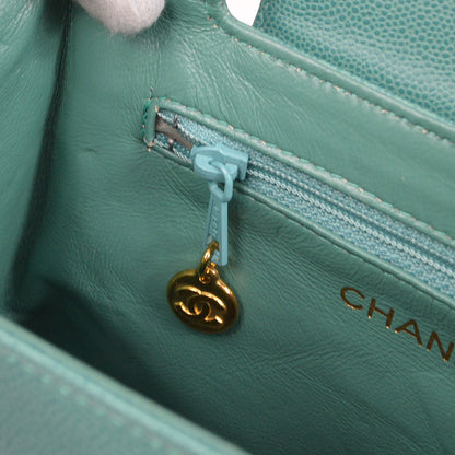 CHANEL 1998 Blue Caviar Handbag Small