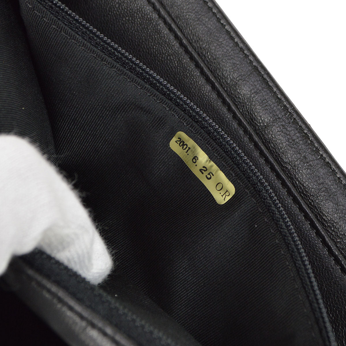 CHANEL 2001 Eagle Evening Bag Black Lambskin