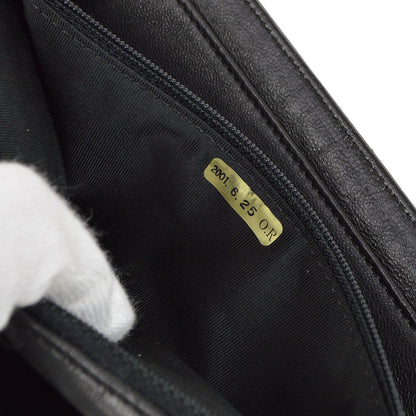 CHANEL 2001 Eagle Evening Bag Black Lambskin