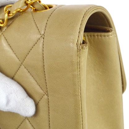 CHANEL 1994-1996 Beige Lambskin Diana Flap Small