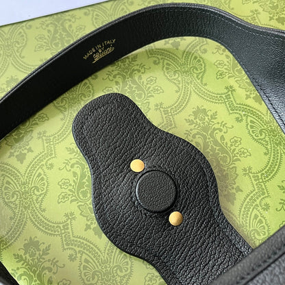 Gucci APHRODITE SMALL SHOULDER BAG 27 IN BLACK CALFSKIN GOLD HARDWARE