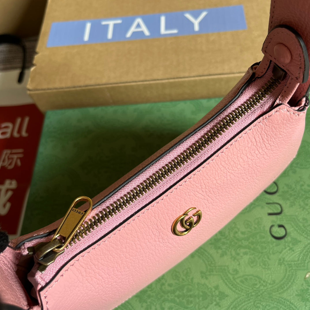 Gucci APHRODITE MINI 21 SHOULDER BAG IN LIGHT PINK CALFSKIN