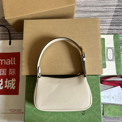 Gucci APHRODITE MINI 21 SHOULDER BAG IN WHITE CALFSKIN