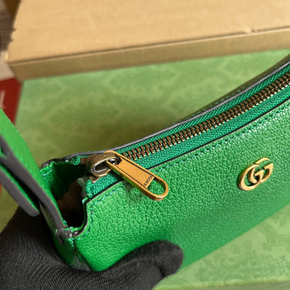 Gucci APHRODITE MINI 21 SHOULDER BAG IN EMERALD GREEN CALFSKIN