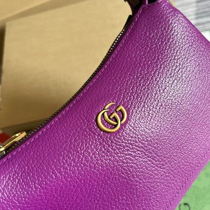 Gucci APHRODITE MINI 21 SHOULDER BAG IN VIOLET PURPLE CALFSKIN