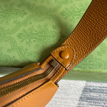 Gucci APHRODITE MINI 21 SHOULDER BAG IN CARAMEL BROWN CALFSKIN