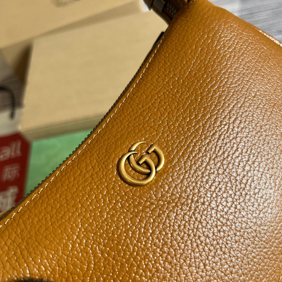Gucci APHRODITE MINI 21 SHOULDER BAG IN CARAMEL BROWN CALFSKIN
