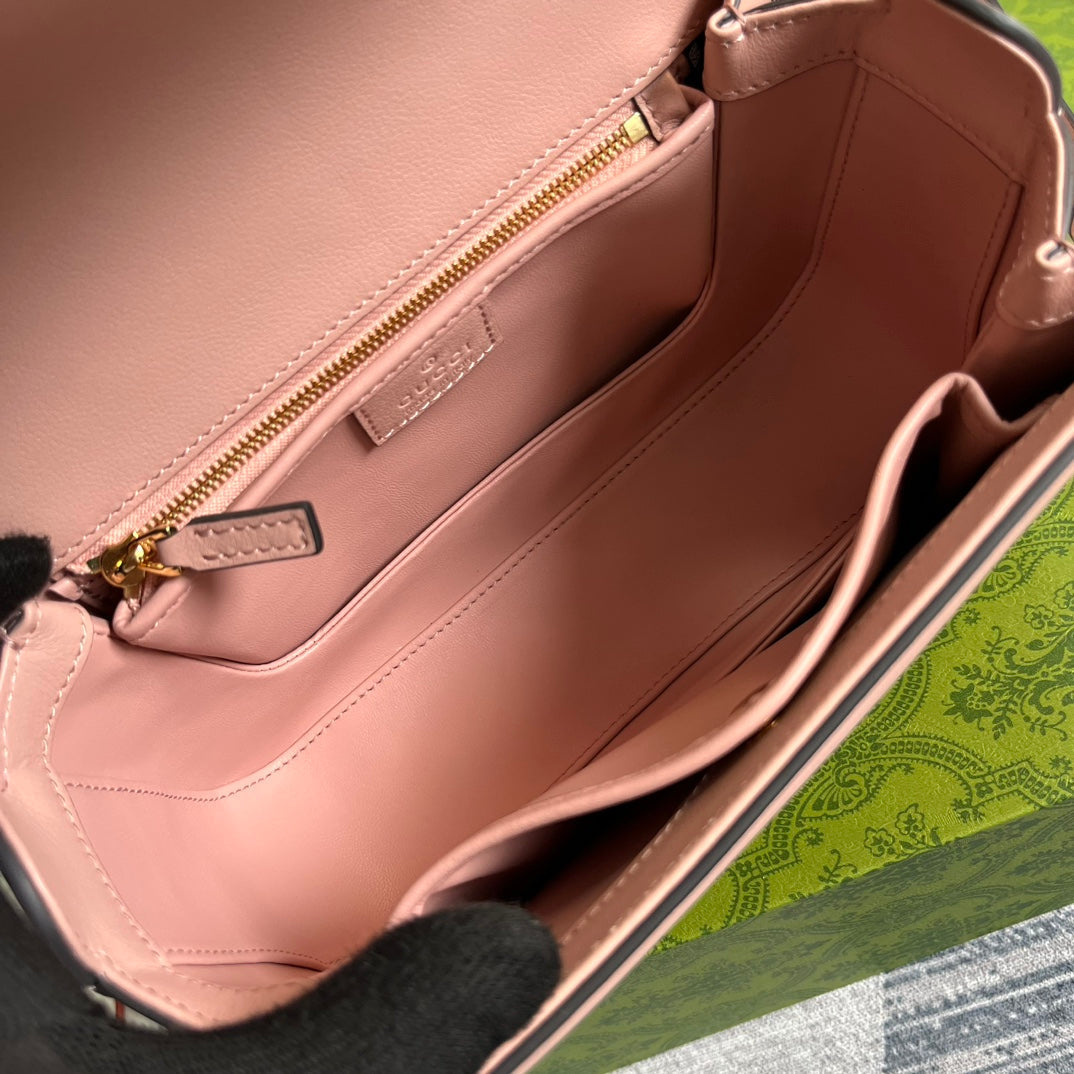 Gucci BLONDIE 23 TOP-HANDLE BAG LIGHT PINK CALFSKIN