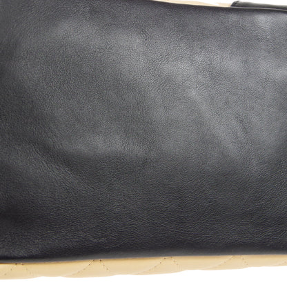 CHANEL Cambon Ligne Hand Tote Bag Beige Calfskin