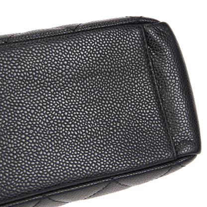 CHANEL Petite Shopping Tote PST Chain Hand Tote Bag Black Caviar
