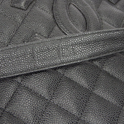 CHANEL Petite Shopping Tote PST Chain Hand Tote Bag Black Caviar