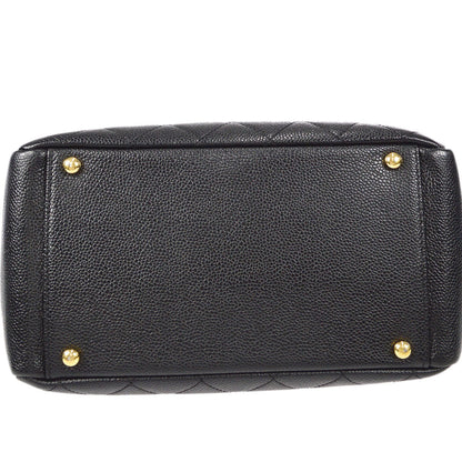 CHANEL Petite Timeless Tote PTT Chain Handbag Black Caviar