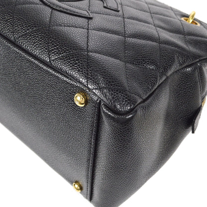 CHANEL Petite Timeless Tote PTT Chain Handbag Black Caviar