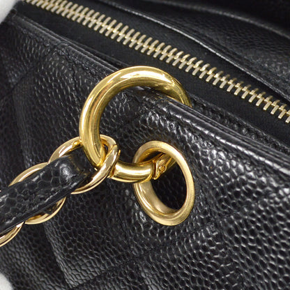 CHANEL Petite Timeless Tote PTT Chain Handbag Black Caviar