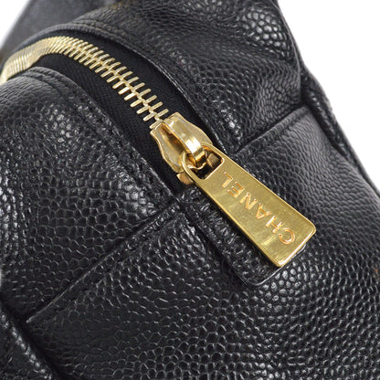 CHANEL Petite Timeless Tote PTT Chain Handbag Black Caviar