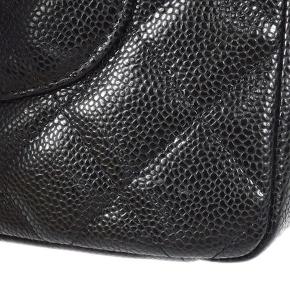 CHANEL Petite Shopping Tote PST Chain Hand Tote Bag Black Caviar