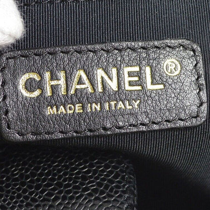 CHANEL Petite Shopping Tote PST Chain Hand Tote Bag Black Caviar