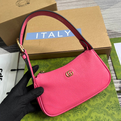 Gucci APHRODITE MINI 21 SHOULDER BAG IN BRIGHT PINK CALFSKIN