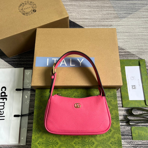 Gucci APHRODITE MINI 21 SHOULDER BAG IN BRIGHT PINK CALFSKIN