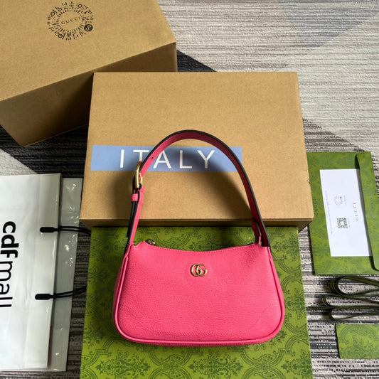 Gucci APHRODITE MINI 21 SHOULDER BAG IN BRIGHT PINK CALFSKIN