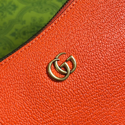 Gucci APHRODITE MINI 21 SHOULDER BAG IN ORANGE RED CALFSKIN