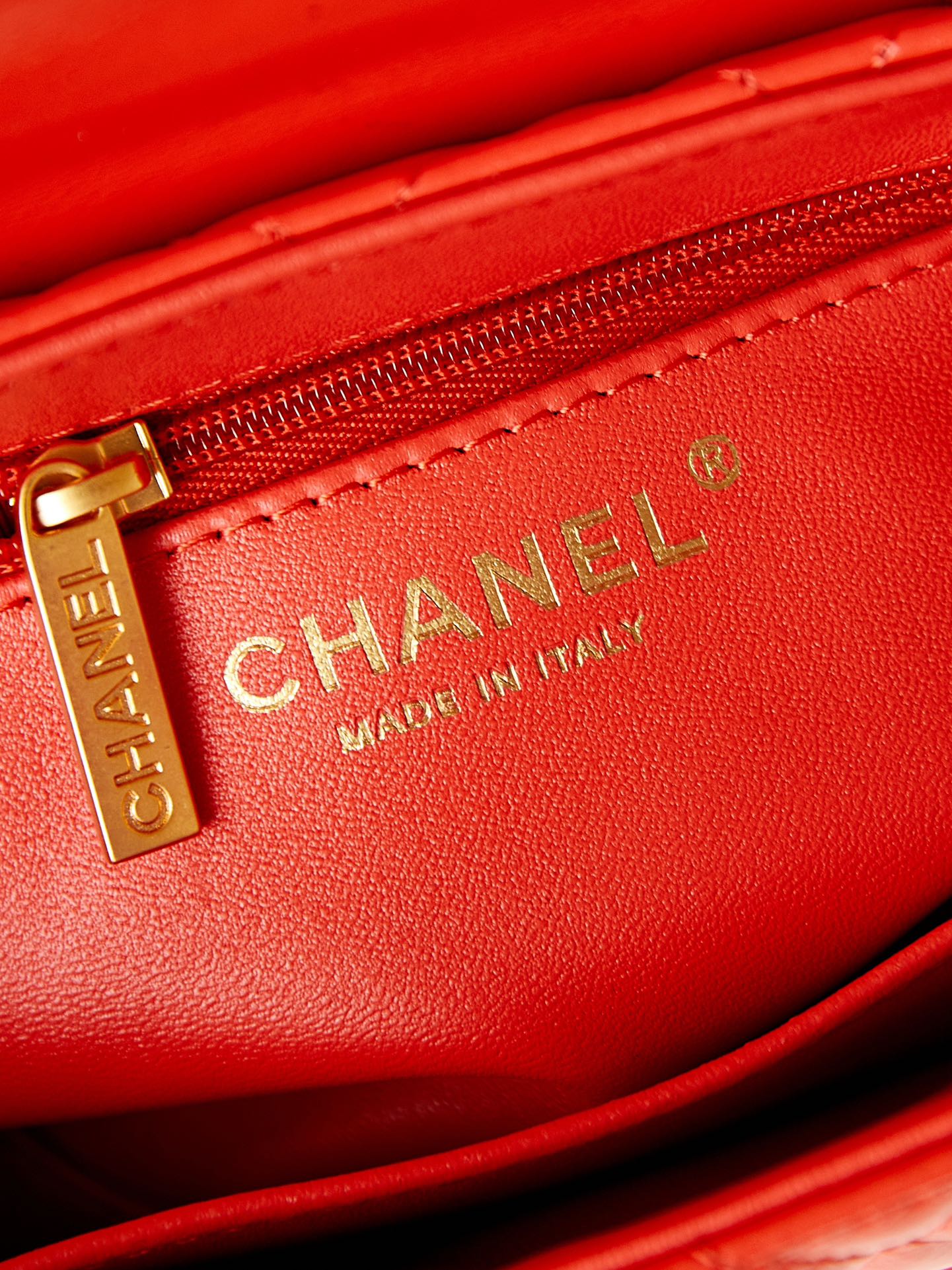CHANEL 24a nano 19cm kelly shopper bag hot orange lambskin