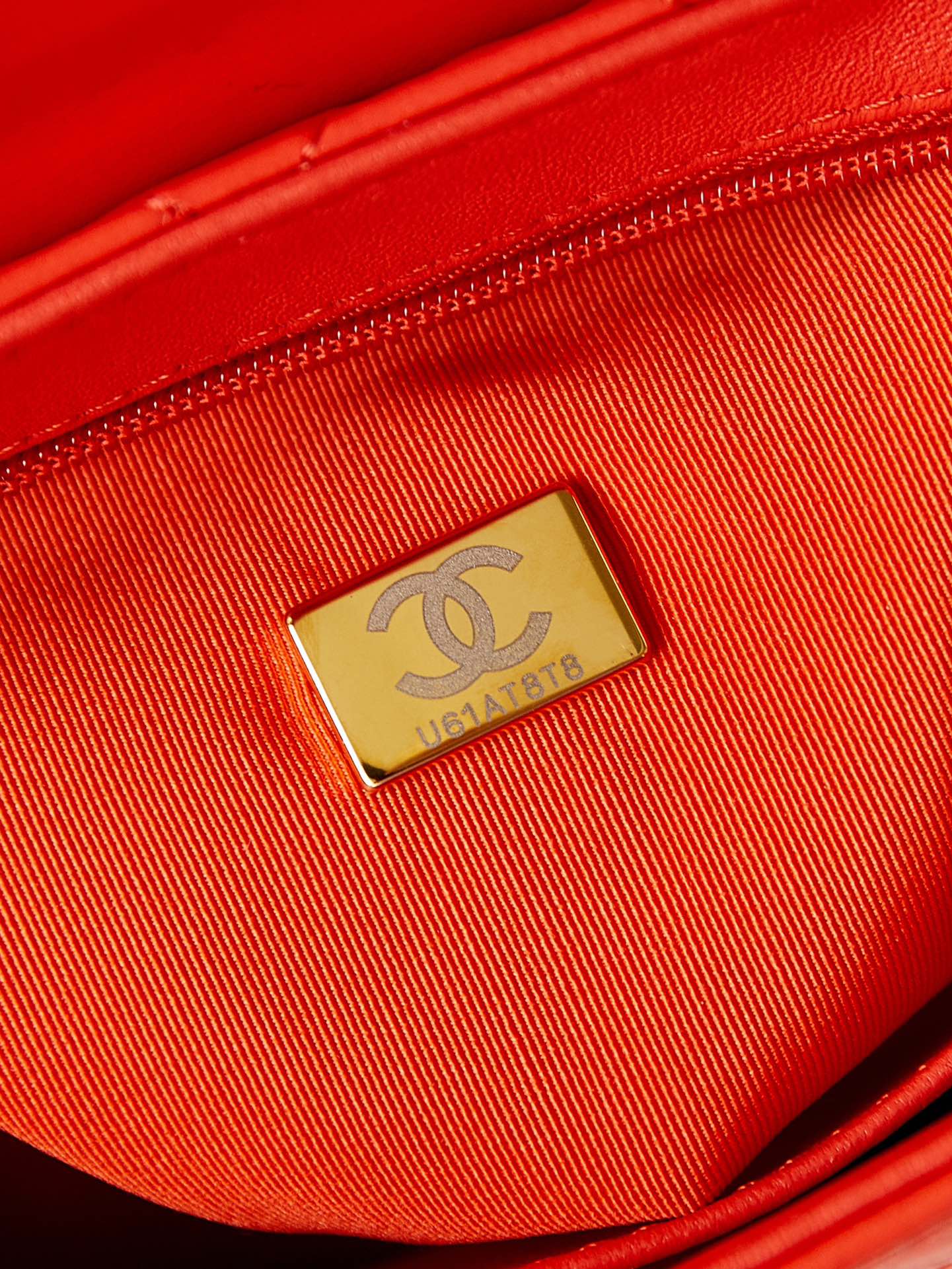 CHANEL 24a nano 19cm kelly shopper bag hot orange lambskin