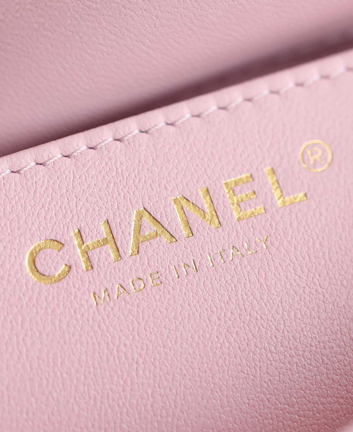 CHANEL 24s flap bag 19cm top handle pink lambskin gold hardware