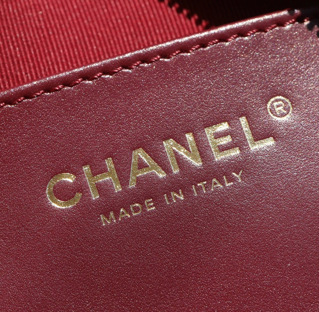 CHANEL 24K Mini Camera Case 18cm Black Lambskin